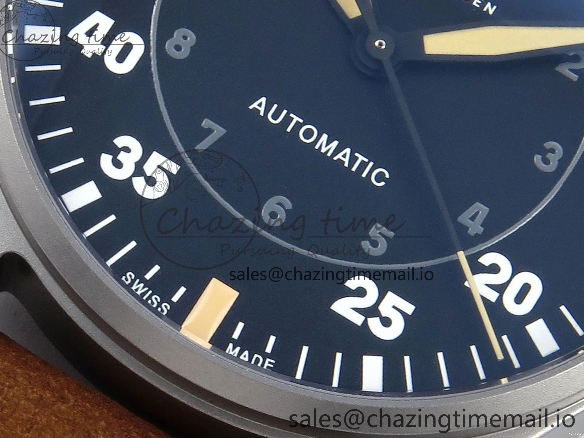 MIROTIME 0114 Big Pilot IW329701 M+F 1:1 Best Edition Black Dial on Brown Leather Strap MY RelaxedFit 7005